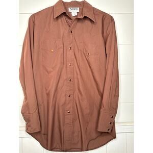 Mondiki Quality Square Dance Clothing Men's Brown Pearl Snap Front/Cuff Shirt SM